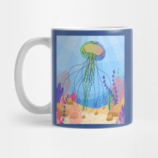 Colorful Luminous Jellyfish Sea Animals Mug